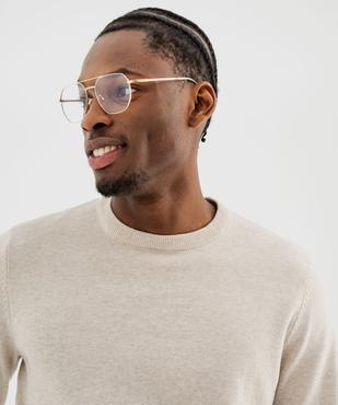 Pull en coton en maille fine à col rond homme  vue2 - GEMO (HOMME) - GEMO