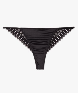 Tanga en microfibre et dentelle femme vue5 - GEMO(HOMWR FEM) - GEMO