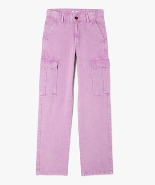 Pantalon cargo en toile de coton fille vue1 - GEMO (JUNIOR) - GEMO