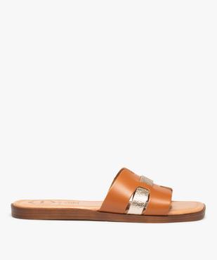 Mules femme avec dessus en cuir et bride scintillante - Tanéo vue1 - TANEO - GEMO