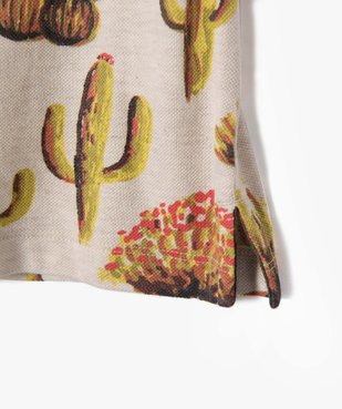 Polo garçon à manches courtes et motifs cactus vue3 - GEMO (ENFANT) - GEMO