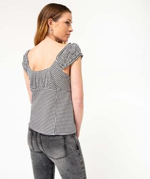Blouse femme à larges bretelles smockées vue3 - GEMO(FEMME PAP) - GEMO