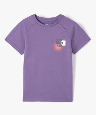 Tee-shirt garçon à manches courtes avec motif streetwear au dos vue1 - GEMO 4G GARCON - GEMO