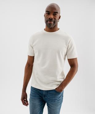 Tee-shirt manches courtes en maille épaisse homme vue4 - GEMO (HOMME) - GEMO