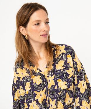 Chemise à motifs fleuris femme vue2 - GEMO 4G FEMME - GEMO