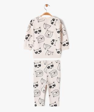 Ensemble 2 pièces en molleton doux imprimé sweat + legging bébé garçon vue3 - GEMO(BEBE DEBT) - GEMO