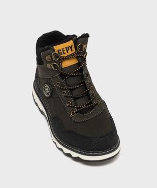 Boots doublés sherpa à lacets élastiques style montagne garçon - Gepy vue11 - FRIENDLY GEPY - GEMO