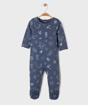 Pyjama dors-bien en coton avec motifs marins bébé garçon vue2 - GEMO 4G BEBE - GEMO