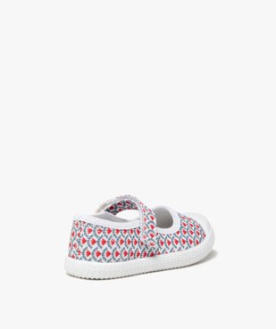 Ballerines fille en toile imprimée et à scratch vue5 - GEMO (ENFANT) - GEMO