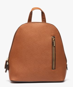 Sac à dos femme texturé à zip vue1 - GEMO (ACCESS) - GEMO