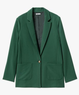 Veste blazer coupe droite fermeture un bouton femme vue4 - GEMO(FEMME PAP) - GEMO