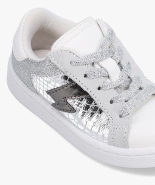 Baskets fille dessus pailleté et lacets brillants vue6 - GEMO (ENFANT) - GEMO