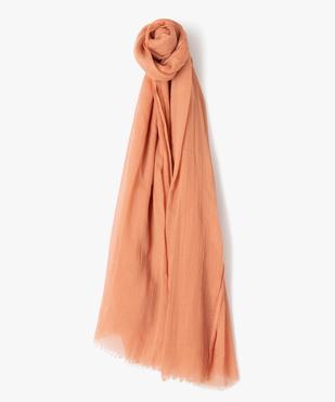 Foulard extra fin en polyester recyclé uni femme vue1 - GEMO 4G FEMME - GEMO