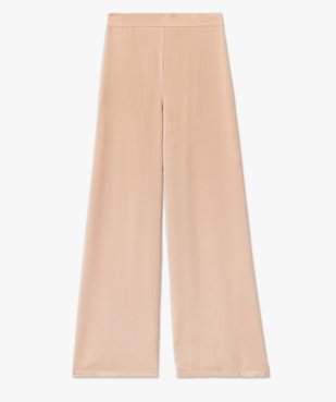 Pantalon large et fluide taille haute en satin femme vue4 - GEMO(FEMME PAP) - GEMO