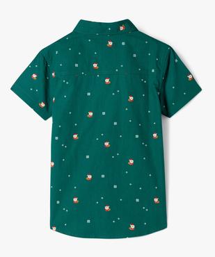 Chemise à manches courtes à motifs Noël garçon vue3 - GEMO (ENFANT) - GEMO