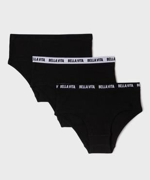 Culottes en coton stretch à large ceinture imprimée fille (lot de 3) vue1 - GEMO 4G FILLE - GEMO