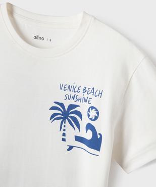 Tee-shirt manches courtes motif streetwear garçon vue2 - GEMO (ENFANT) - GEMO