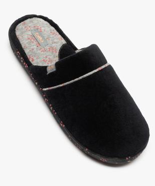 Chaussons femme mules plates en velours ras - Dim vue5 - DIM - GEMO