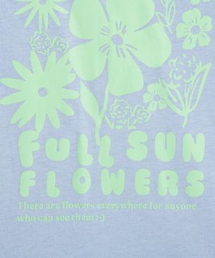 Tee-shirt manches courtes en jersey de coton imprimé fille vue2 - GEMO 4G FILLE - GEMO