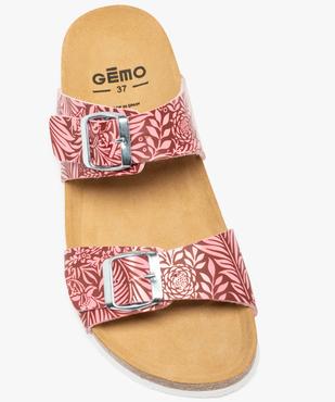 Mules femme à talon plat et double bride à boucle vue5 - GEMO (CASUAL) - GEMO