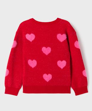 Pull douillet à motifs all over fille vue3 - GEMO (ENFANT) - GEMO