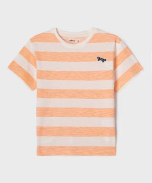 Tee-shirt manches courtes à larges rayures garçon vue5 - GEMO (ENFANT) - GEMO
