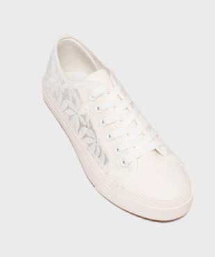 Tennis en toile transparente brodée femme - Follow Me vue5 - FOLLOW ME - GEMO