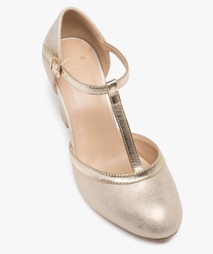 Escarpins salomés brillants à talon large femme vue6 - VALENTINA BALDA - GEMO