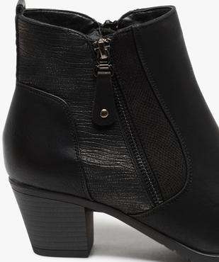 Boots femme à talon unis multi-matières avec doublure douce vue6 - GEMO (CONFORT) - GEMO