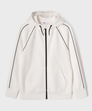 Sweat zippé à capuche avec liserés contrastants garçon vue2 - GEMO (JUNIOR) - GEMO