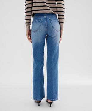 Jean flare en matière extensible femme vue3 - GEMO 4G FEMME - GEMO