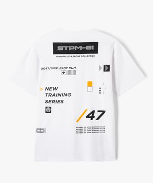 Tee-shirt à manches courtes avec inscriptions garçon vue3 - GEMO 4G GARCON - GEMO