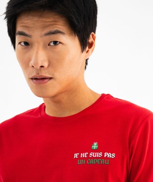 Tee-shirt manches courtes avec message humoristique homme vue2 - GEMO (HOMME) - GEMO