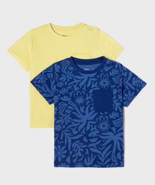 Tee-shirt à manches courtes imprimés bébé garçon (lot de 2) vue1 - GEMO 4G BEBE - GEMO