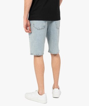 Bermuda en jean pour homme effet patiné vue3 - GEMO (HOMME) - GEMO