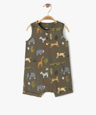 Combishort avec motifs jungle bébé garçon vue1 - GEMO(BEBE DEBT) - GEMO