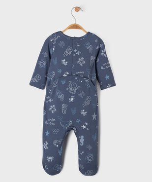 Pyjama dors-bien en coton avec motifs marins bébé garçon vue4 - GEMO 4G BEBE - GEMO