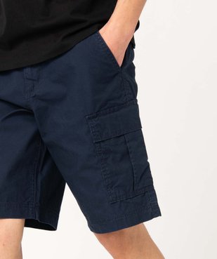 Bermuda cargo en toile homme vue3 - GEMO 4G HOMME - GEMO