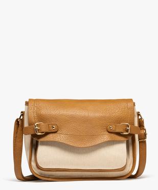 Sac à bandoulière en toile pailletée et cuir imitation femme vue1 - GEMO (ACCESS) - GEMO