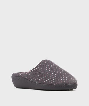Chaussons mules compensés femme - Isotoner vue2 - ISOTONER - GEMO