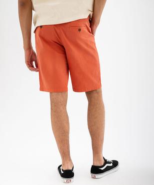 Bermuda en coton stretch coupe droite homme vue3 - GEMO 4G HOMME - GEMO