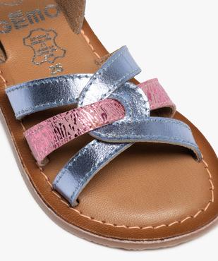 Sandales fille à brides brillantes en cuir vue6 - GEMO (ENFANT) - GEMO