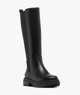 Bottes avec tige bi-matière à semelle crantée femme vue2 - 5 MILES - GEMO