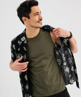 Débardeur à col rond uni homme vue8 - GEMO 4G HOMME - GEMO
