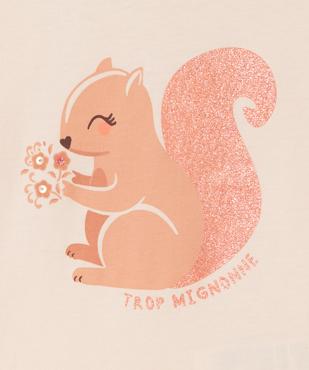 Tee-shirt manches longues et col roulé imprimé bébé fille vue2 - GEMO(BEBE DEBT) - GEMO