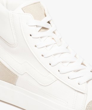 Baskets femme mid-cut bicolores à semelle compensée vue6 - GEMO (SPORTSWR) - GEMO