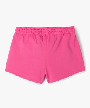 Short en maille avec biais contrastants fille vue3 - GEMO 4G FILLE - GEMO