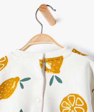 Sweat bébé fille molletonné à motif vue3 - GEMO(BEBE DEBT) - GEMO