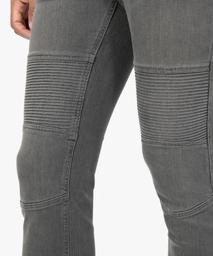 Jean homme coupe slim avec empiècements surpiqués sur les cuisses vue2 - GEMO (HOMME) - GEMO