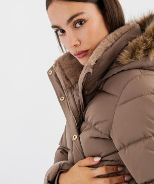 Doudoune mi-longue à capuche femme vue2 - GEMO 4G FEMME - GEMO